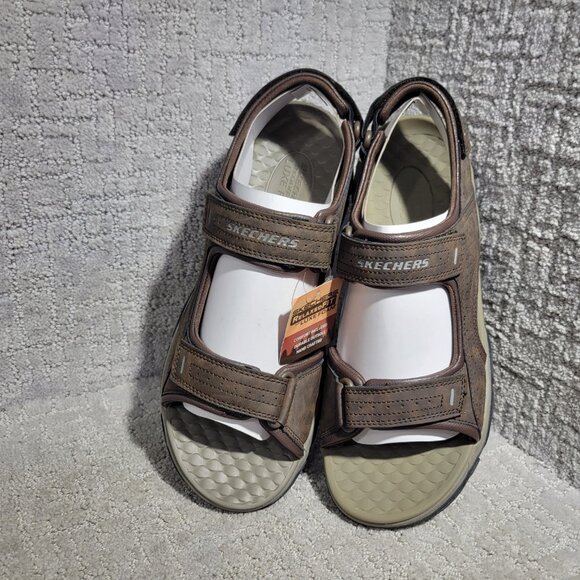 Skechers TRESMEN-GARO 204105 Mens Size US11 Chocolate Relaxed Fit Hiking Sandals - Picture 2 of 10